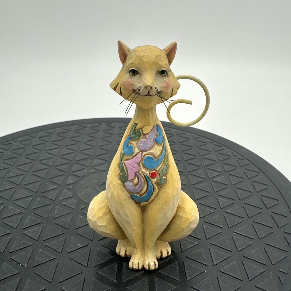 Jim Shore Whimsical American Folk Art Cat Heartwood Creek Figurine/pic Holder